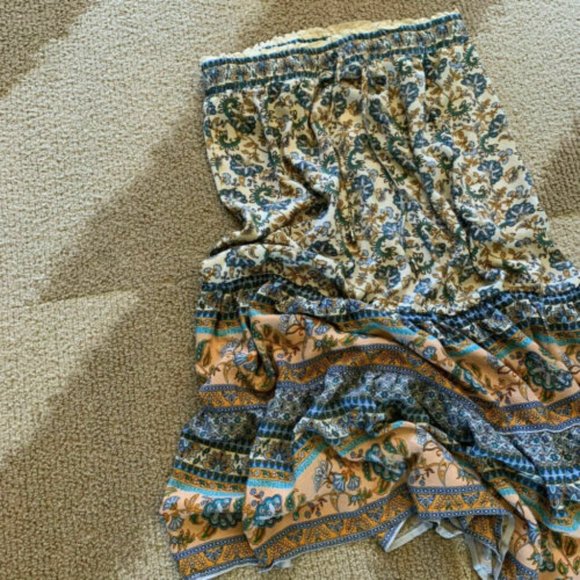 New Bohemian Floral Midi Maxi Festival Skirt - Picture 2 of 4